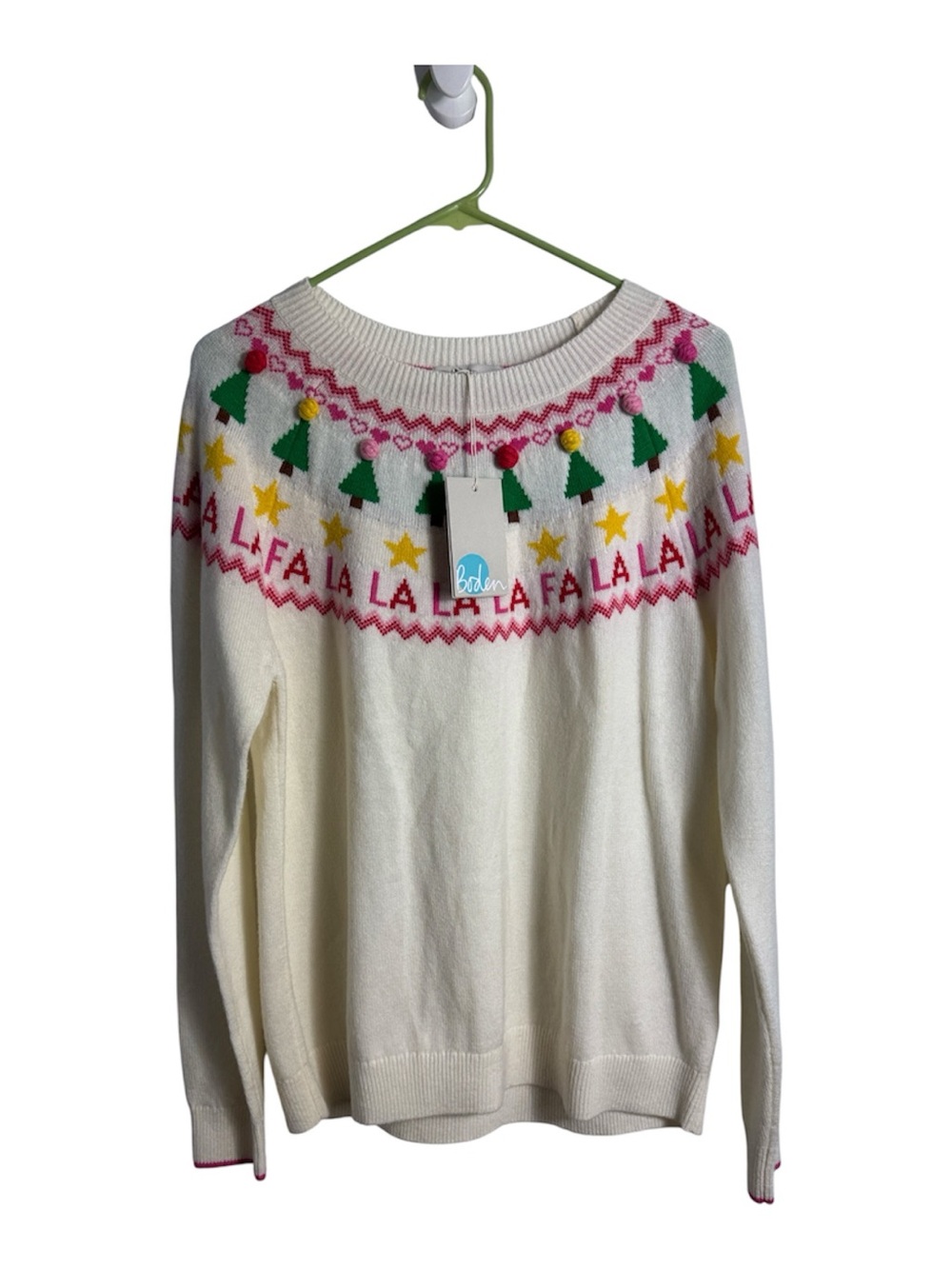NWT Boden Edie Holiday Fair Isle Sweater Size Large